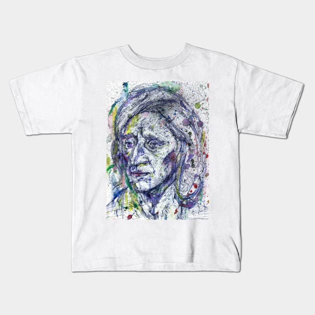 JOHN LOCKE watercolor and ink portrait.1 Kids T-Shirt by lautir